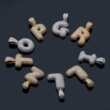 Maxbell Fancy Letter B Pendant Copper Miniature Pendant Hip-hop Pendant  Gold