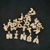 Maxbell Fancy Letter B Pendant Copper Miniature Pendant Hip-hop Pendant  White Gold