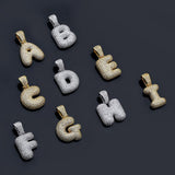 Maxbell Fancy Letter B Pendant Copper Miniature Pendant Hip-hop Pendant  White Gold