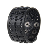 Maxbell Vintage Unisex Wide Belt Wristband Rope Cross Bracelet Charm Bracelets Black