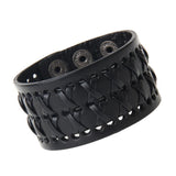 Maxbell Vintage Unisex Wide Belt Wristband Rope Cross Bracelet Charm Bracelets Black