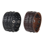 Maxbell Vintage Unisex Wide Belt Wristband Rope Cross Bracelet Charm Bracelets Black