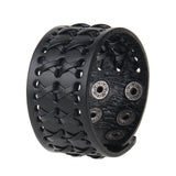 Maxbell Vintage Unisex Wide Belt Wristband Rope Cross Bracelet Charm Bracelets Black