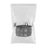 Maxbell Vintage Unisex Wide Belt Wristband Rope Cross Bracelet Charm Bracelets Black