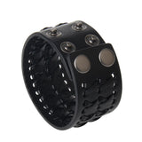 Maxbell Vintage Unisex Wide Belt Wristband Rope Cross Bracelet Charm Bracelets Black