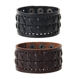 Maxbell Vintage Unisex Wide Belt Wristband Rope Cross Bracelet Charm Bracelets Black