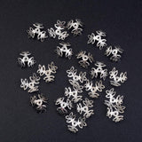 Maxbell 100 Pieces Filigree Leaf Boho Bead Caps DIY Jewelry Finding Craft Silver