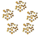 Maxbell 100 Pieces Filigree Flower Cup Shape Bead Caps DIY Jewelry Making Gold