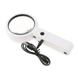 Maxbell Handheld Desk Reading Loupe LED Magnifying Magnifier 5X 11X Magnification