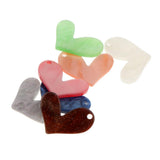 Maxbell 7 Piece Pack Leaning Heart Shape Acetate Acrylic DIY Earring Beads Crafting