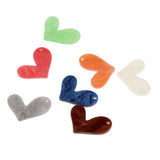 Maxbell 7 Piece Pack Leaning Heart Shape Acetate Acrylic DIY Earring Beads Crafting