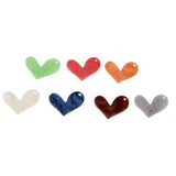 Maxbell 7 Piece Pack Leaning Heart Shape Acetate Acrylic DIY Earring Beads Crafting