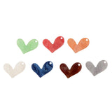 Maxbell 7 Piece Pack Leaning Heart Shape Acetate Acrylic DIY Earring Beads Crafting