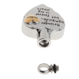 Maxbell Stainless Steel Love Heart Family Cremation Urn Pendant Keepsake Husband