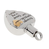 Maxbell Stainless Steel Love Heart Family Cremation Urn Pendant Keepsake Husband