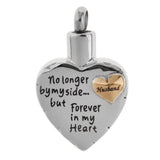 Maxbell Stainless Steel Love Heart Family Cremation Urn Pendant Keepsake Husband