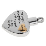 Maxbell Stainless Steel Love Heart Family Cremation Urn Pendant Keepsake Husband