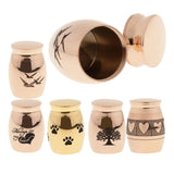 Maxbell Stainless Steel Cremation Urn Ash Memorial Jar Dog Paw