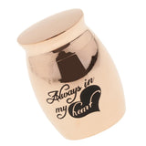 Maxbell Stainless Steel Cremation Urn Ash Memorial Jar Always in My Heat
