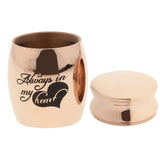 Maxbell Stainless Steel Cremation Urn Ash Memorial Jar Always in My Heat