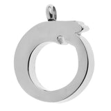 Maxbell Round Stainless Steel Circled Snake Carving Urn Pendant Memorial Ashes