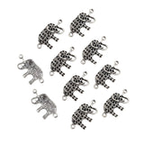 Maxbell 10 Pcs Tibetan Silver Elephant Design Charms Pendants for Jewelry Making Necklace Decoration Fit All Chains 16 X 31 X 3 mm