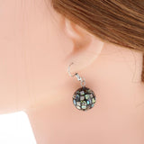 Maxbell Round Abalone Shell Pendant Earrings and Necklace Women Jewelry Set Type1