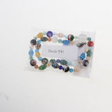 Maxbell Ethnic Style Colorful Geometrical Millefiori Flower Bead Glass Opal Necklace