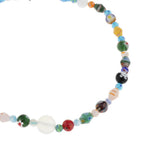 Maxbell Ethnic Style Colorful Geometrical Millefiori Flower Bead Glass Opal Necklace