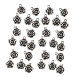 Maxbell 50 Pieces Rose Flower DIY Pendant Alloy Spacer Bead Charm Jewelry 16x13mm