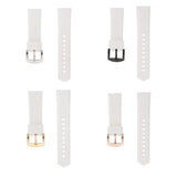 Maxbell Silicone Rubber Sport Replacement Watch Band Straps Silver Buckle 19mm