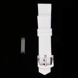 Maxbell Silicone Rubber Sport Replacement Watch Band Straps Silver Buckle 19mm