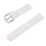 Maxbell Silicone Rubber Sport Replacement Watch Band Straps Silver Buckle 19mm