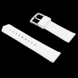 Maxbell Silicone Rubber Sport Replacement Watch Band Straps Silver Buckle 19mm