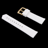 Maxbell Silicone Rubber Sport Replacement Watch Band Straps Gold Buckle  21mm