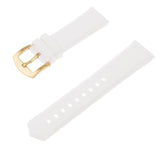 Maxbell Silicone Rubber Sport Replacement Watch Band Straps Gold Buckle  21mm