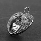 Maxbell Angel Wing Memorial Keepsake Ashes Urn Openable Pendant Necklace aunt