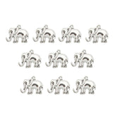 Maxbell 10pcs Silver Cute Elephant Shape Pendant DIY Earring Necklace Jewelry Beads