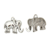 Maxbell 10pcs Silver Cute Elephant Shape Pendant DIY Earring Necklace Jewelry Beads