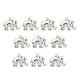 Maxbell 10pcs Silver Cute Elephant Shape Pendant DIY Earring Necklace Jewelry Beads