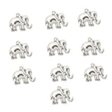 Maxbell 10pcs Silver Cute Elephant Shape Pendant DIY Earring Necklace Jewelry Beads