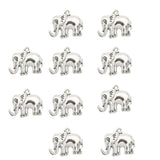 Maxbell 10pcs Silver Cute Elephant Shape Pendant DIY Earring Necklace Jewelry Beads