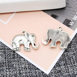 Maxbell 10pcs Silver Cute Elephant Shape Pendant DIY Earring Necklace Jewelry Beads