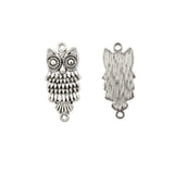 Maxbell 20 Pieces Pendant Necklace Engraved Retro Owl Shape Necklace Original Animal Jewelry