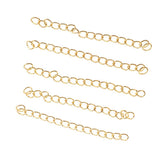 Maxbell 100 Pieces Metal Necklace Extender Bracelet Extender Chain Set Type8