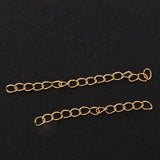 Maxbell 100 Pieces Metal Necklace Extender Bracelet Extender Chain Set Type8