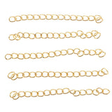 Maxbell 100 Pieces Metal Necklace Extender Bracelet Extender Chain Set Type8