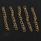 Maxbell 100 Pieces Metal Necklace Extender Bracelet Extender Chain Set Type9