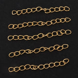 Maxbell 100 Pieces Metal Necklace Extender Bracelet Extender Chain Set Type9