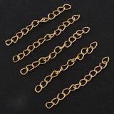 Maxbell 100 Pieces Metal Necklace Extender Bracelet Extender Chain Set Type9